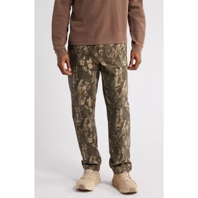 Bp. Camo Relaxed Fit Stretch Canvas Workwear Pants In Olive Camo Branch