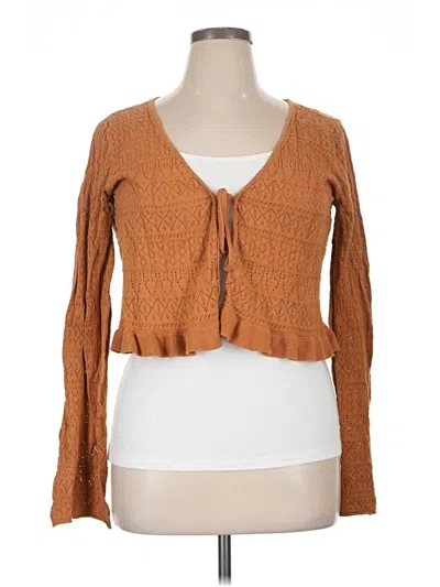 Pre-owned Bp. Cardigan Sweater In Brown