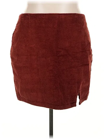 Pre-owned Bp. Casual Skirt In Burgundy