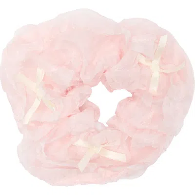 Bp. Chiffon Bow Scrunchie In Pink