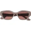 Bp. Chunky Oval Sunglasses In Brown