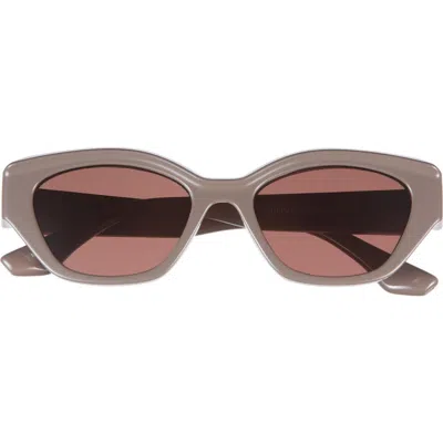 Bp. Chunky Oval Sunglasses In Brown