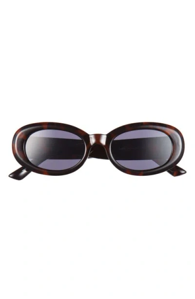 Bp. Chunky Oval Sunglasses In Brown