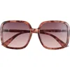 Bp. Classic Oversize Square Sunglasses In Grey Tort