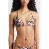 Bp. Classic Triangle Bikini Top In Animal Print