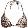 Bp. Classic Triangle Bikini Top In Black- Tan Animal
