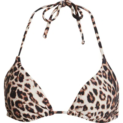 Bp. Classic Triangle Bikini Top In Animal Print