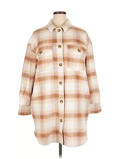 Pre-owned Bp. Coat In Brown