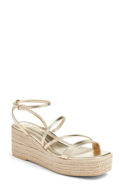 Bp. Coco Espadrille Ankle Strap Platform Wedge Sandal In Gold