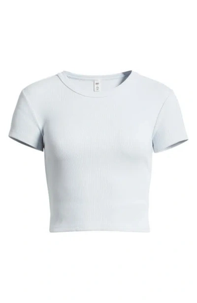 Bp. Compact Rib Crop Baby Tee In Blue Illusion