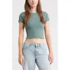 Bp. Compact Rib Crop Baby Tee In Green