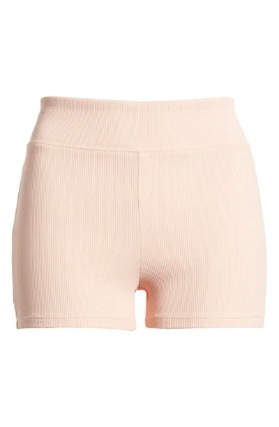 Bp. Compact Rib Microshorts In Pink Rosecloud