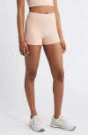 Bp. Compact Rib Microshorts In Pink Rosecloud