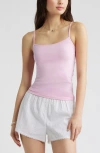 Bp. Core Stretch Cotton Camisole In Pink