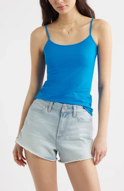 Bp. Core Stretch Cotton Camisole In Blue
