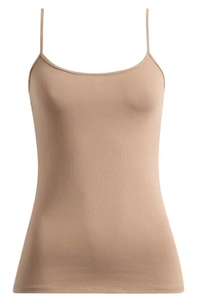Bp. Core Stretch Cotton Camisole In Brown