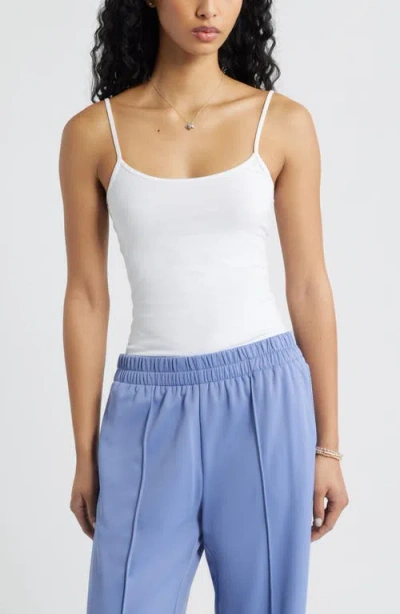 Bp. Core Stretch Cotton Camisole In White