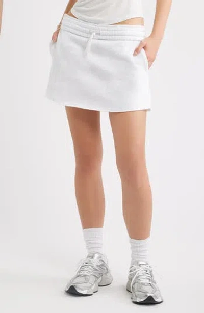 Bp. Cotton Blend Fleece Miniskort In White