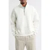 Bp. Cotton Blend Fleece Quarter Zip Pullover In White