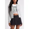 Bp. Cotton Blend Hooded Cardigan In Grey Heather