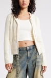 Bp. Cotton Blend Hooded Cardigan In Ivory Dove