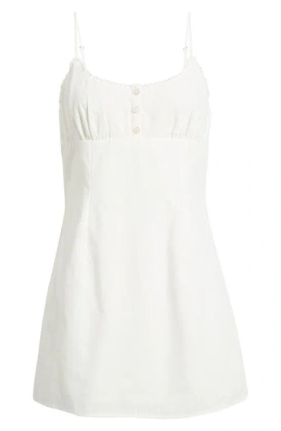 Bp. Cotton Camisole Minidress In White Blanc