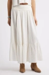 Bp. Cotton Gauze Tiered Maxi Skirt