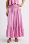 Bp. Cotton Gauze Tiered Maxi Skirt