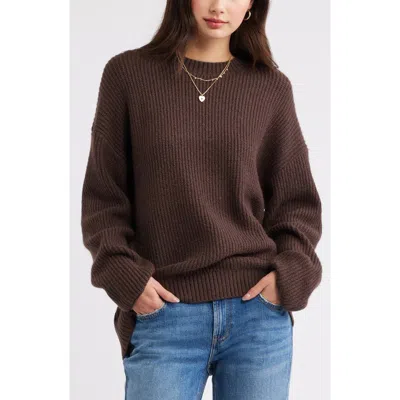 Bp. Cozy Crewneck Sweater In Brown