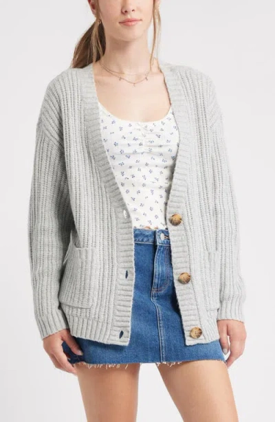 Bp. Cozy Oversize Cardigan In Gray