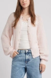 Bp. Crewneck Cardigan In Pink