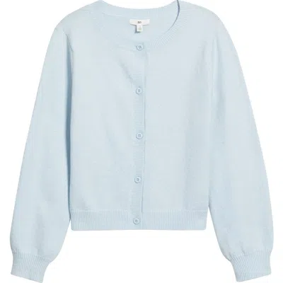 Bp. Crewneck Cotton Blend Cardigan In Blue