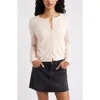 Bp. Crewneck Cotton Blend Cardigan In Neutral