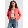 Bp. Crewneck Cotton Blend Cardigan In Red Bittersweet