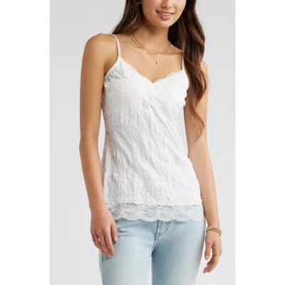 Bp. Crinkle Satin Camisole In White