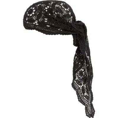 Bp. Crochet Head Scarf In Black