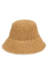 Bp. Crochet Stitch Straw Bucket Hat In Natural