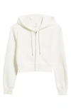 Bp. Crop Cotton Blend Zip-up Hoodie In Ivory