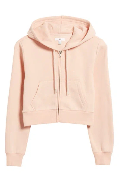 Bp. Crop Cotton Blend Zip-up Hoodie In Pink Rosecloud