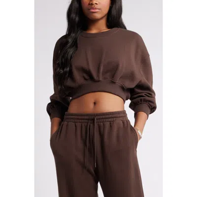 Bp. Crop Sweatshirt In Brown Coffee