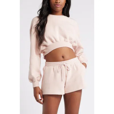 Bp. Crop Sweatshirt In Pink Sepia