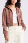 Bp. Crop Zip Fleece Hoodie