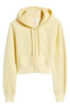 Bp. Crop Zip Fleece Hoodie In Ivory Flan
