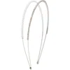 Bp. Crystal & Imitation Pearl Layered Headband In Ivory- Rhodium