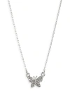 BP. CRYSTAL BUTTERFLY PENDANT NECKLACE
