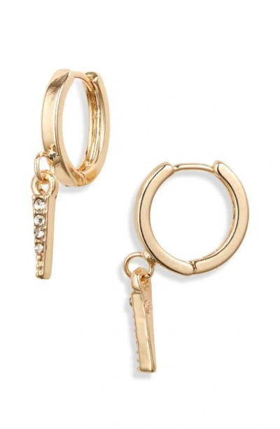 Bp. Crystal Dagger Huggie Earrings In Gold