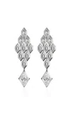 B.p. De Silva Jewellers Horizon Royal Platinum Diamond Earrings In White