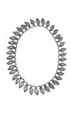 B.p. De Silva Jewellers Lotus Bud 18k White Gold Diamond Necklace