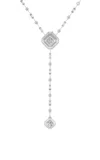 B.p. De Silva Jewellers One Of A Kind Deco Centennial Luminaire 18k White Gold  Diamond Lariat Necklace