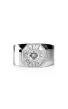 B.p. De Silva Jewellers One Of A Kind Deco Centennial Skylight 18k White Gold Diamond Ring In White